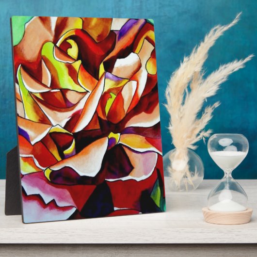 Rainbow Sunset Rosen Aquarell Originale Kunst Fotoplatte (Seite)