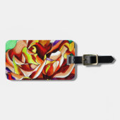 Rainbow Sunset Rosen Aquarell Originale Kunst Gepäckanhänger (Vorderseite horizontal)