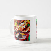 Rainbow Sunset Rosen Aquarell Originale Kunst Kaffeetasse (Vorderseite Links)