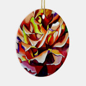 Rainbow Sunset Rosen Aquarell Originale Kunst Keramik Ornament (Rechts)