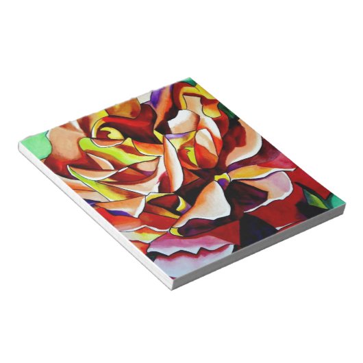 Rainbow Sunset Rosen Aquarell Originale Kunst Notizblock (angewinkelt)