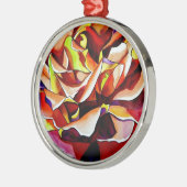 Rainbow Sunset Rosen Aquarell Originale Kunst Ornament Aus Metall (Links)