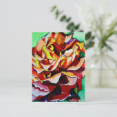 Rainbow Sunset Rosen Aquarell Originale Kunst Postkarte (Stehend Vorderseite)