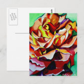Rainbow Sunset Rosen Aquarell Originale Kunst Postkarte (Vorne/Hinten)