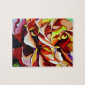 Rainbow Sunset Rosen Aquarell Originale Kunst Puzzle (Horizontal)