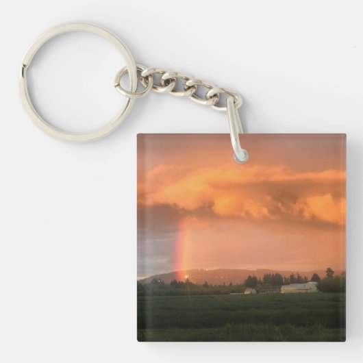 Rainbow Sunset Schlüsselanhänger (Vorderseite)