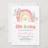 Rainbow Sunshine Baby Dusche Einladung (Vorderseite)