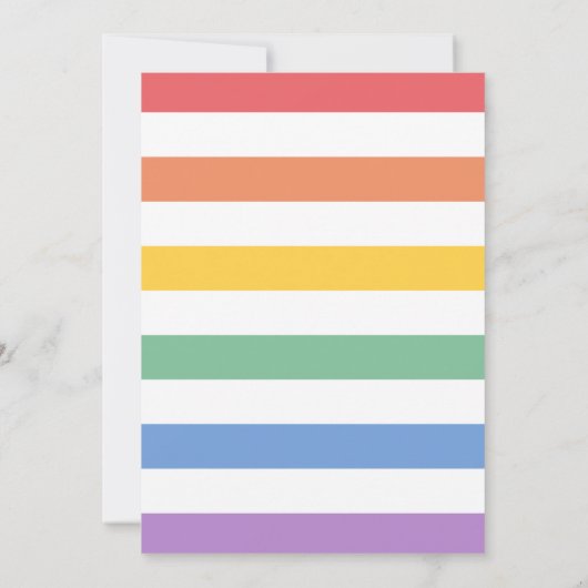 Rainbow Sunshine Baby Dusche Einladung (Rückseite)