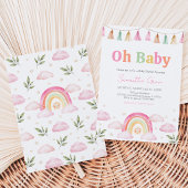 Rainbow Sunshine Baby Dusche Einladung