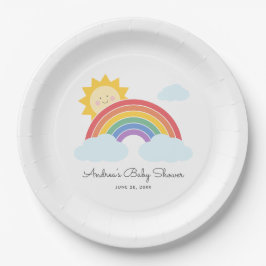 Rainbow Sunshine Baby Dusche oder Geburtstag Pappteller