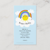 Rainbow Sunshine Diaper Raffle Ticket Begleitkarte (Vorderseite)