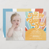 Rainbow Sunshine Erste Reise um das Sun Foto Einladung (Vorne/Hinten)