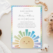 Rainbow Sunshine Gender Neutral Baby Shower