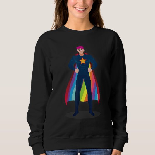 Rainbow Super Hero Sweatshirt (Vorderseite)