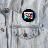 Rainbow Super Trump - Vintager Pop Art Print Button (Beispiel)