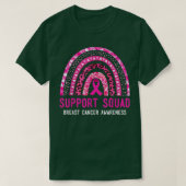 Rainbow Support Squad Brustkrebs Bewusstsein rosa T-Shirt (Design vorne)