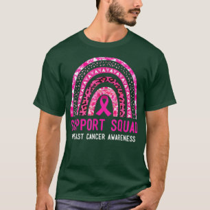 Rainbow Support Squad Brustkrebs Bewusstsein rosa T-Shirt