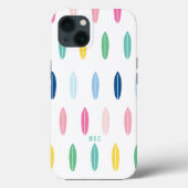 Rainbow Surfboard Personalisiert Case-Mate iPhone Hülle (Rückseite)