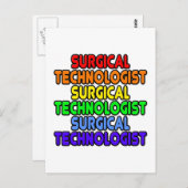 Rainbow Surgical Technologe Postkarte (Vorne/Hinten)
