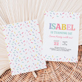Rainbow Süßigkeiten Sprinkles Geburtstag Einladung