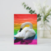 Rainbow Swan Postkarte (Stehend Vorderseite)