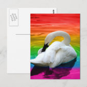 Rainbow Swan Postkarte (Vorne/Hinten)