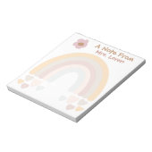 Rainbow Sweet Boho Lehrer Notizblock (Rotiert)