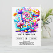 Rainbow Sweet Chocolate Einladung (Stehend Vorderseite)