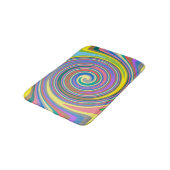Rainbow-Swirbelmuster Badematte (Schrägansicht)