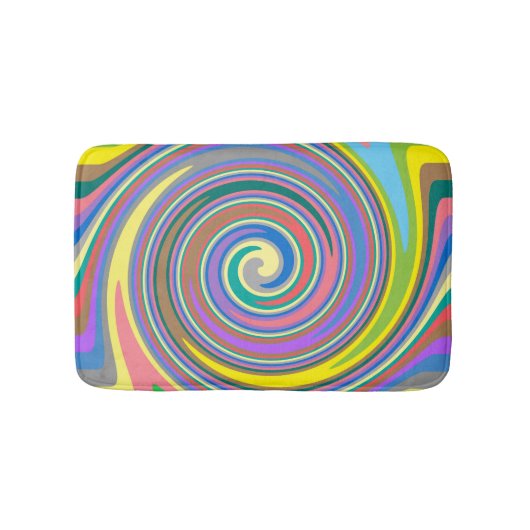 Rainbow-Swirbelmuster Badematte (Vorderseite)
