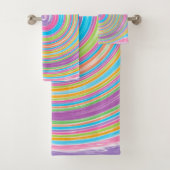 Rainbow-Swirbelmuster Badhandtuch Set (Insitu)