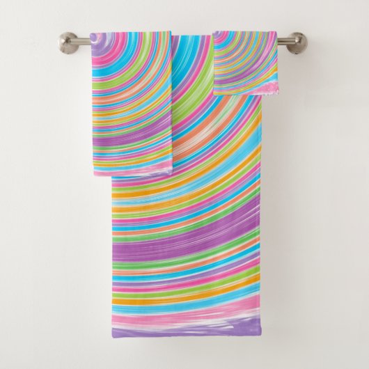 Rainbow-Swirbelmuster Badhandtuch Set (Insitu)
