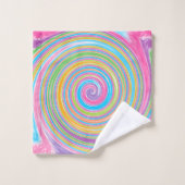 Rainbow-Swirbelmuster Badhandtuch Set (Waschlappen)