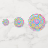 Rainbow-Swirbelmuster Konfetti (Rückseiten)