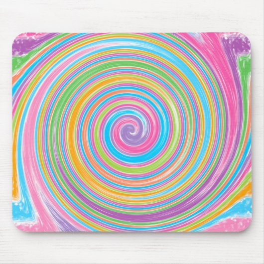 Rainbow-Swirbelmuster Mousepad (Vorne)