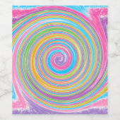 Rainbow-Swirbelmuster Weinetikett (Einzelnes Label)