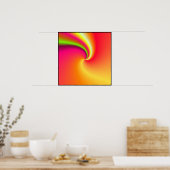 Rainbow Swirbeluntergrund Poster (Küche)