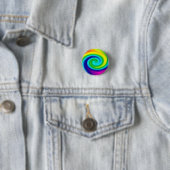 Rainbow Swirl Abstrakt Art Design Button (Beispiel)