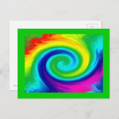 Rainbow Swirl Abstrakt Art Design Postkarte (Vorne/Hinten)