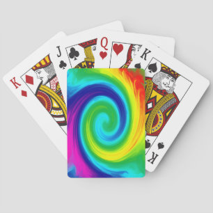 Rainbow Swirl Abstrakt Art Design Spielkarten