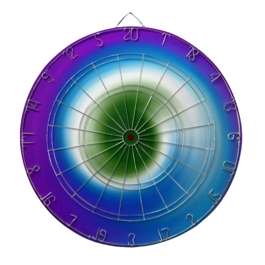 Rainbow Swirl abstrakte Kunst Dartscheibe (vorne)