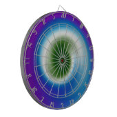 Rainbow Swirl abstrakte Kunst Dartscheibe (Vorderseite Links)