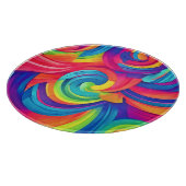 Rainbow Swirl Chaos Design Schneidebrett (Ecke)