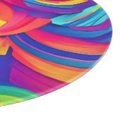 Rainbow Swirl Chaos Design Schneidebrett (Ecke)