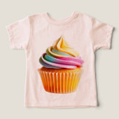 Rainbow Swirl Cupcake with Colorful Wrapper (Design Vorderseite)