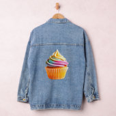 Rainbow Swirl Cupcake with Colorful Wrapper Jeansjacke (Hangar)