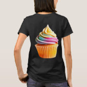 Rainbow Swirl Cupcake with Colorful Wrapper T-Shirt (Rückseite)