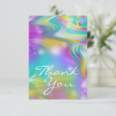Rainbow Swirl Danke-Karte Dankeskarte (Stehend Vorderseite)