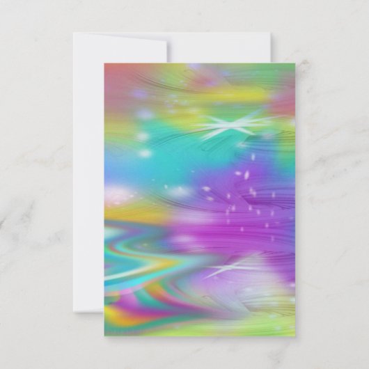 Rainbow Swirl Danke-Karte Dankeskarte (Rückseite)