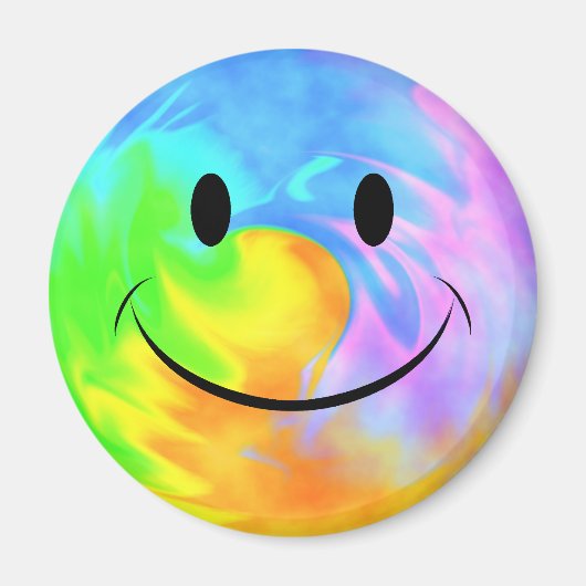 Rainbow Swirl Face Magnet (Vorne)
